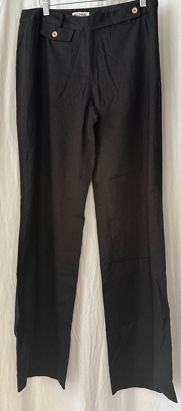 Michael Kors Black Linen Pants Size 8